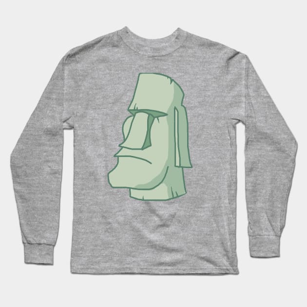 Easter Island Head Long Sleeve T-Shirt by Radical Rad